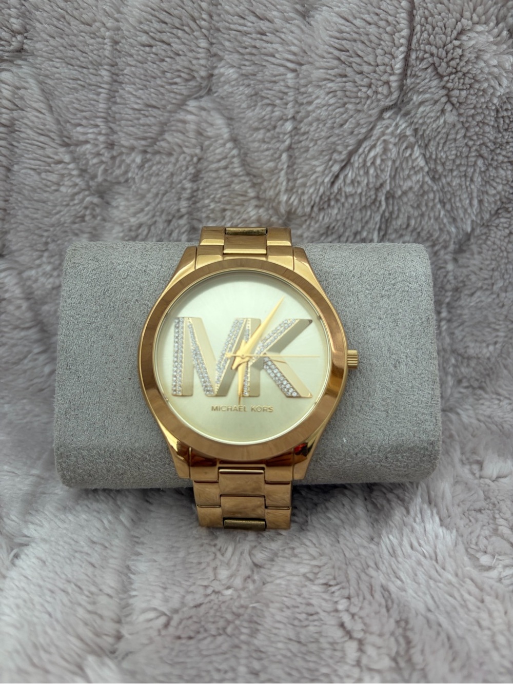 Michael Kors Gold Logo Crystal Dial Bracelet Watch - Picture 1 of 9